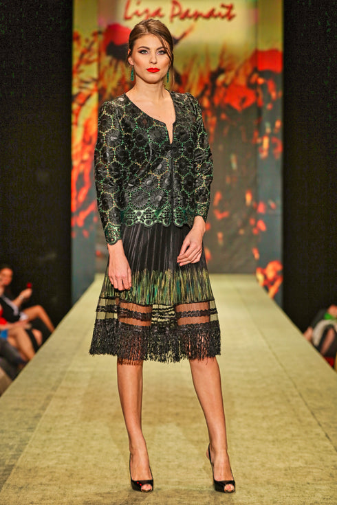 Fusta saten pictat manual V393